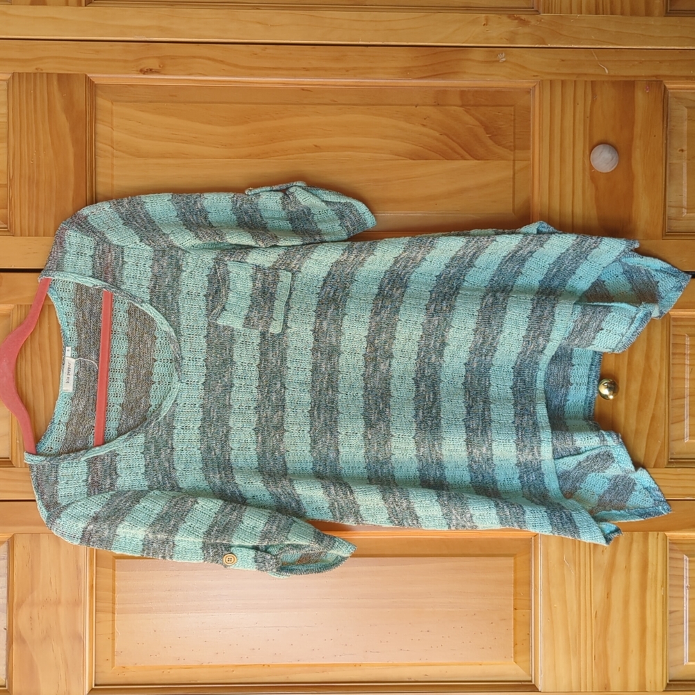 Mint and grey knit tunic